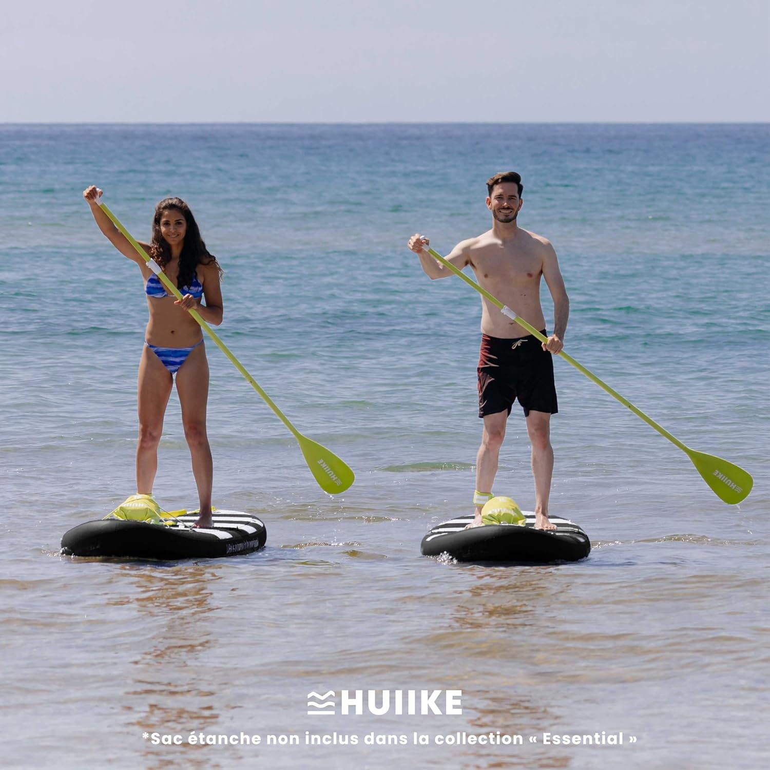HUIIKE Paddle Gonflable Adulte avec Accessoires Inclus, Pagaie, Ailerons, Pompe. Planche de Stand Up Paddle Grande Stabilité et Résistance. 305 x 84 x 15 cm, Jusqu'à 130 kg