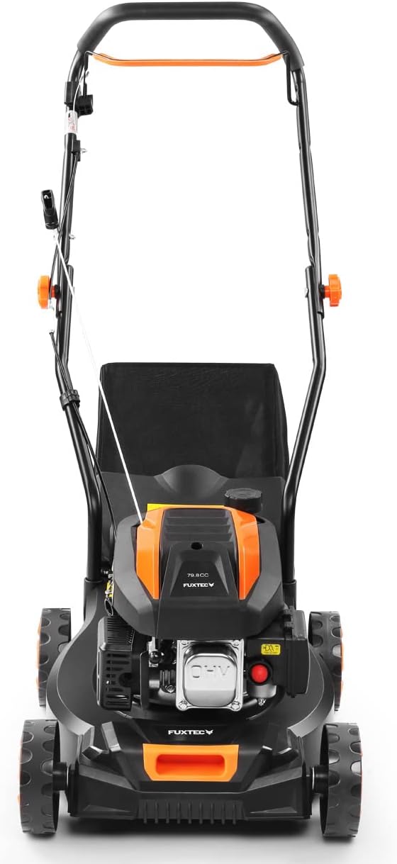 FUXTEC - Tondeuse thermique poussée série RM4180 - 40,6cm - légère, compacte, bac 45L - FX-RM4180