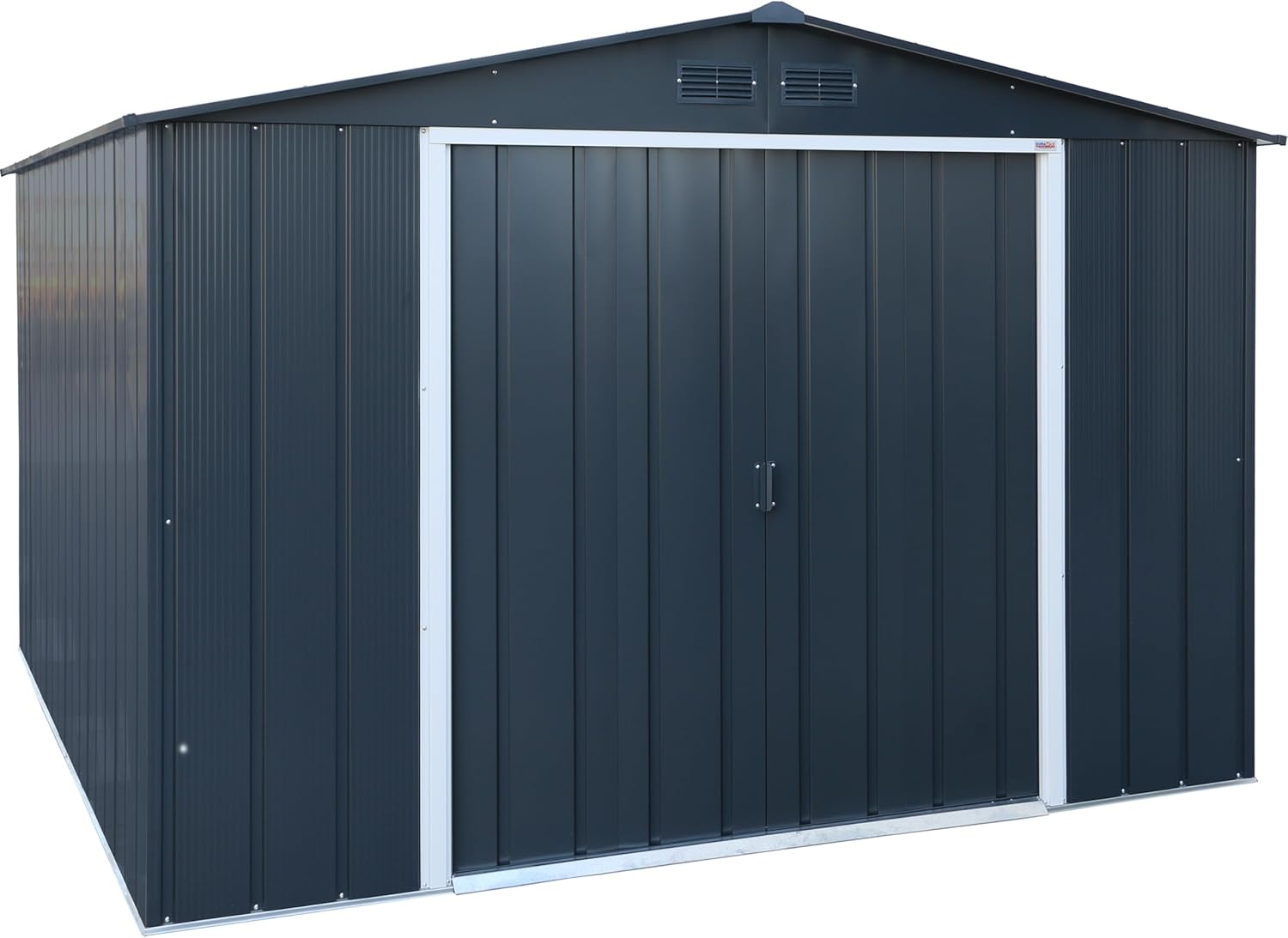 Duramax - ECO Abri de jardin métal 11,68m² toit renforcé anthracite 10x12