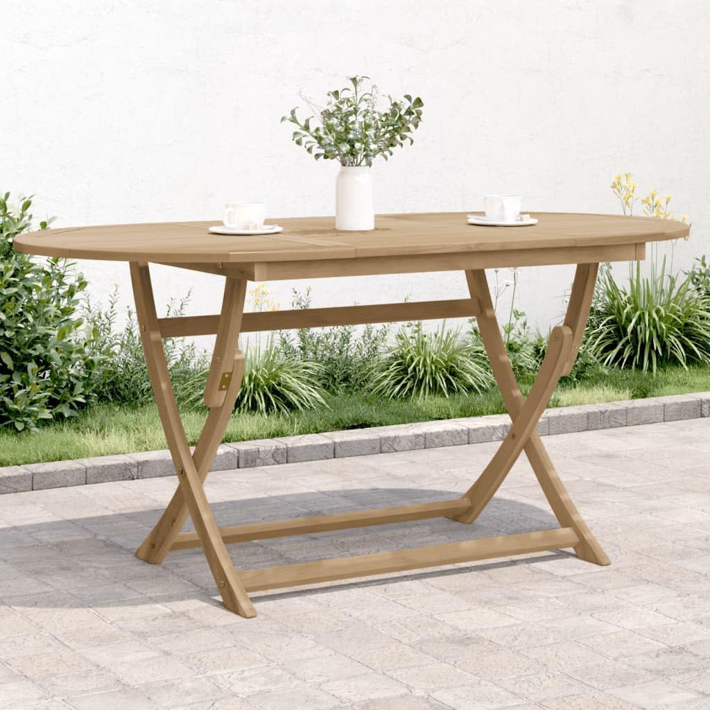 vidaXL - Table de jardin pliante, bois d'acacia, patio extérieur, moderne