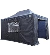 All Seasons Gazebos - Tonnelle Pop-Up 3X4.5m Entièrement Imperméable Avec 4 Parois Latérales - Bl...