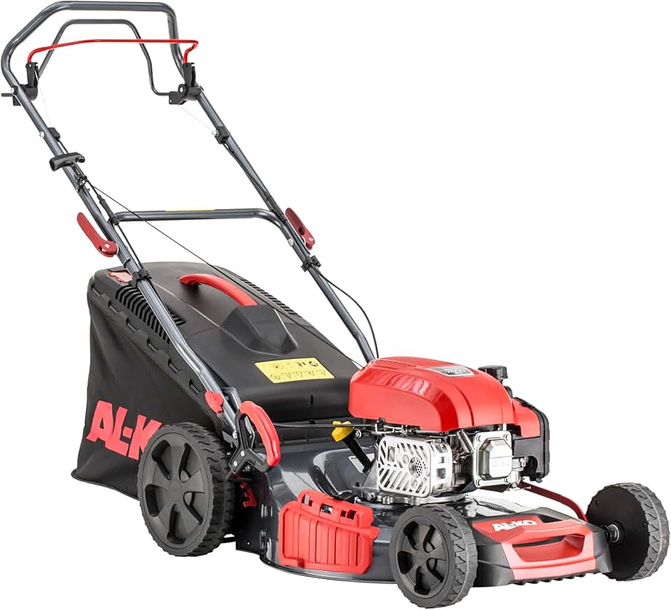 AL-KO Tondeuse à Gazon à Essence Easy 5.16 SP-D, Largeur de Coupe 51 cm, Puissance Moteur 3.0 KW, Traction à 1 Vitesses, Fonction 4INONE, boîtier en tôle d'acier, pour pelouses jusqu'à 1800 m²