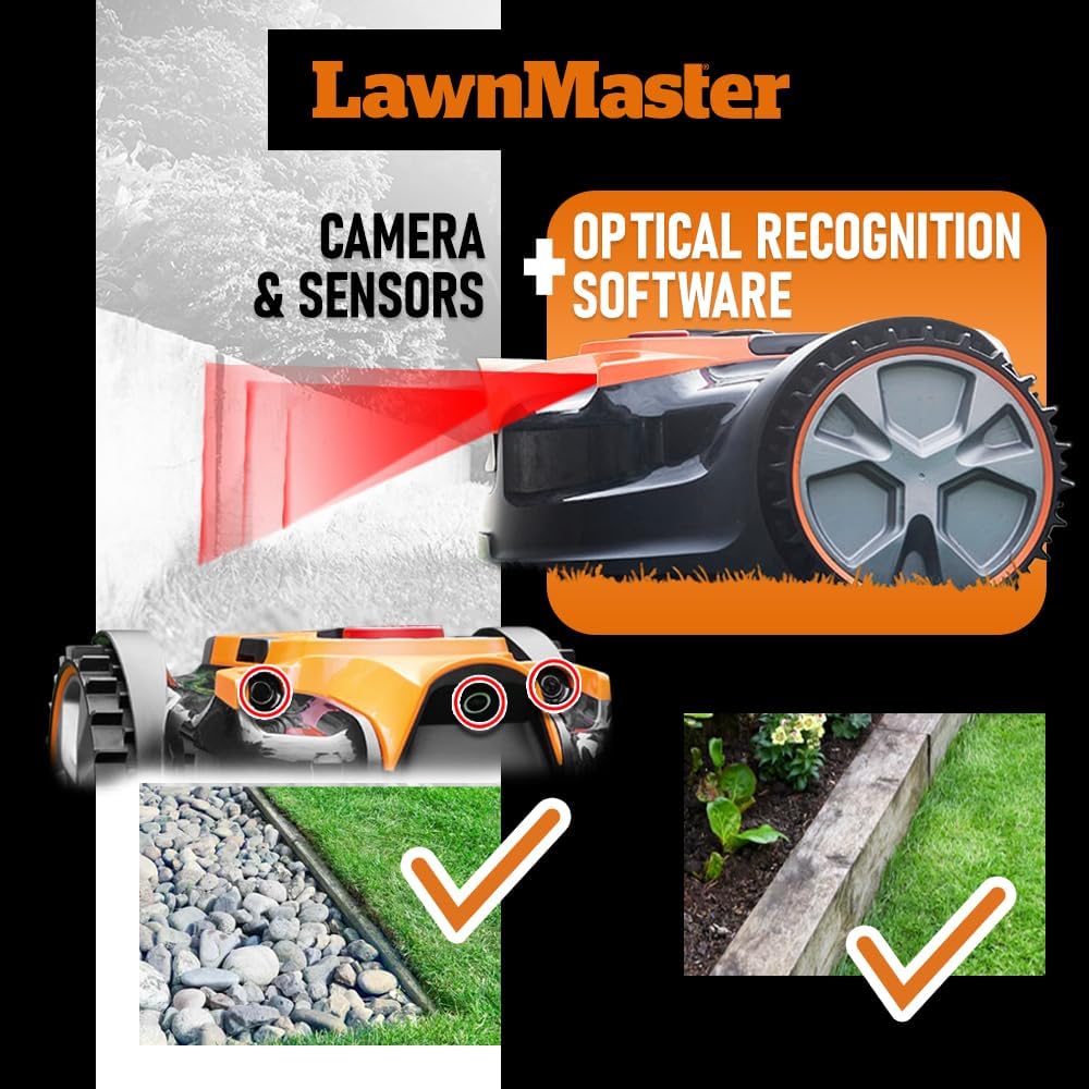 Lawnmaster - Robot tondeuse série 24V - coupe bordures inclus, 2 batteries