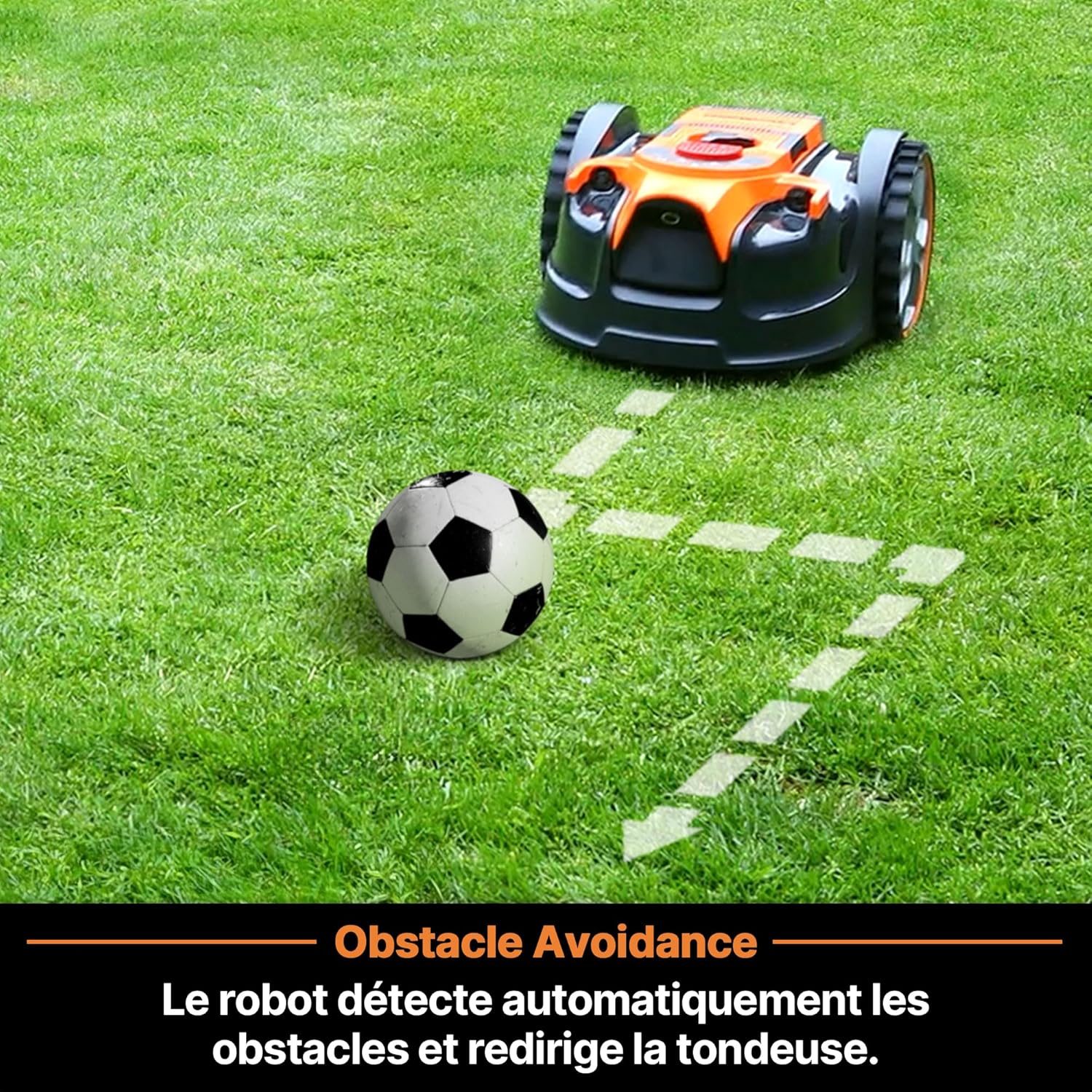 Lawnmaster - OcuMow série 16 - 200㎡ - robot tondeuse sans fil, évite obstacles VBRM16 Plus