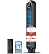 Ventilateur tour silencieux Dreo 20 dB, portée de jet de 10 m, 4 vitesses, 4 modes, 8 heures Minuteur oscillant à 90°.