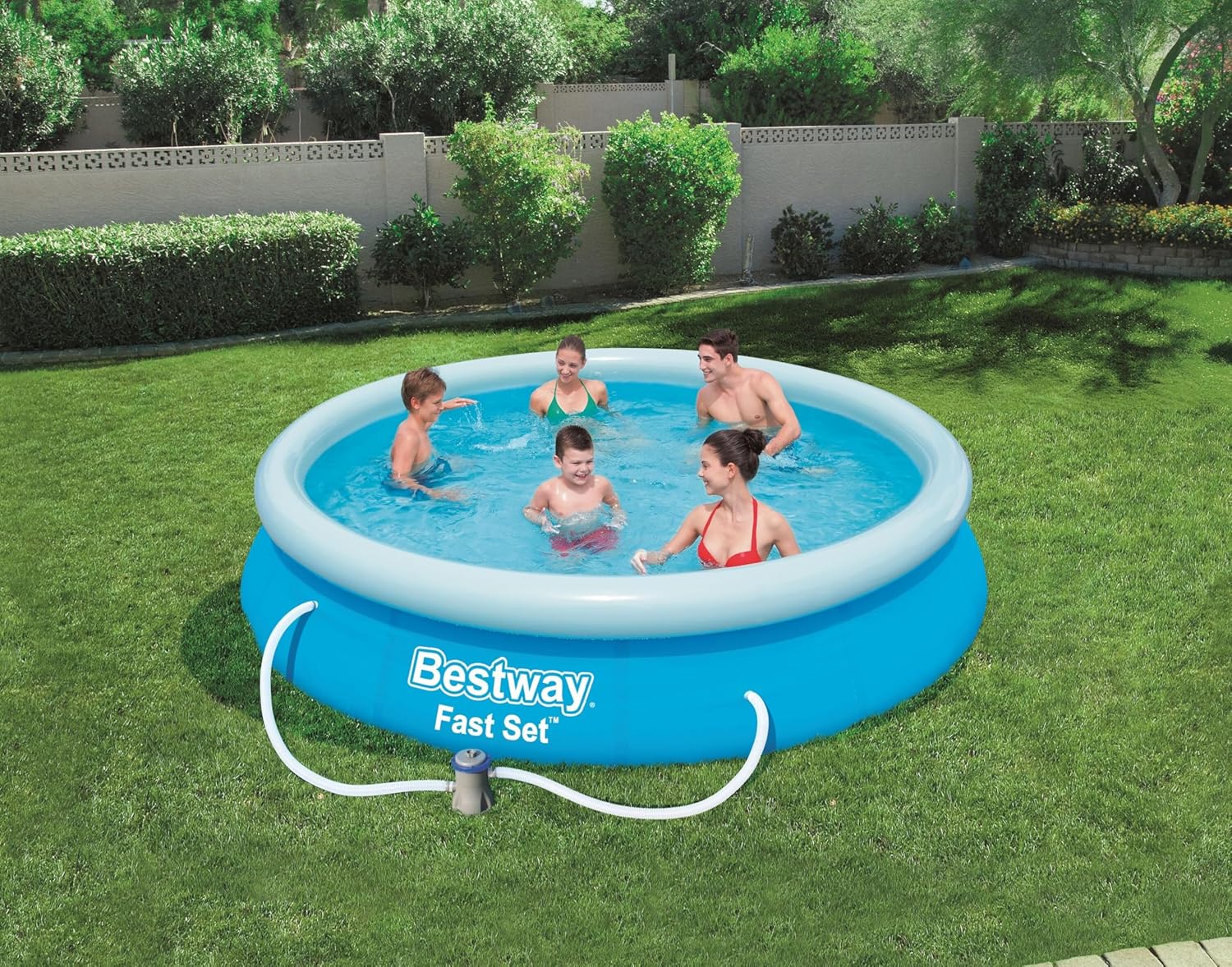 BESTWAY Piscine autoportante Ronde Fast Set 366 x 76 cm avec Filtration