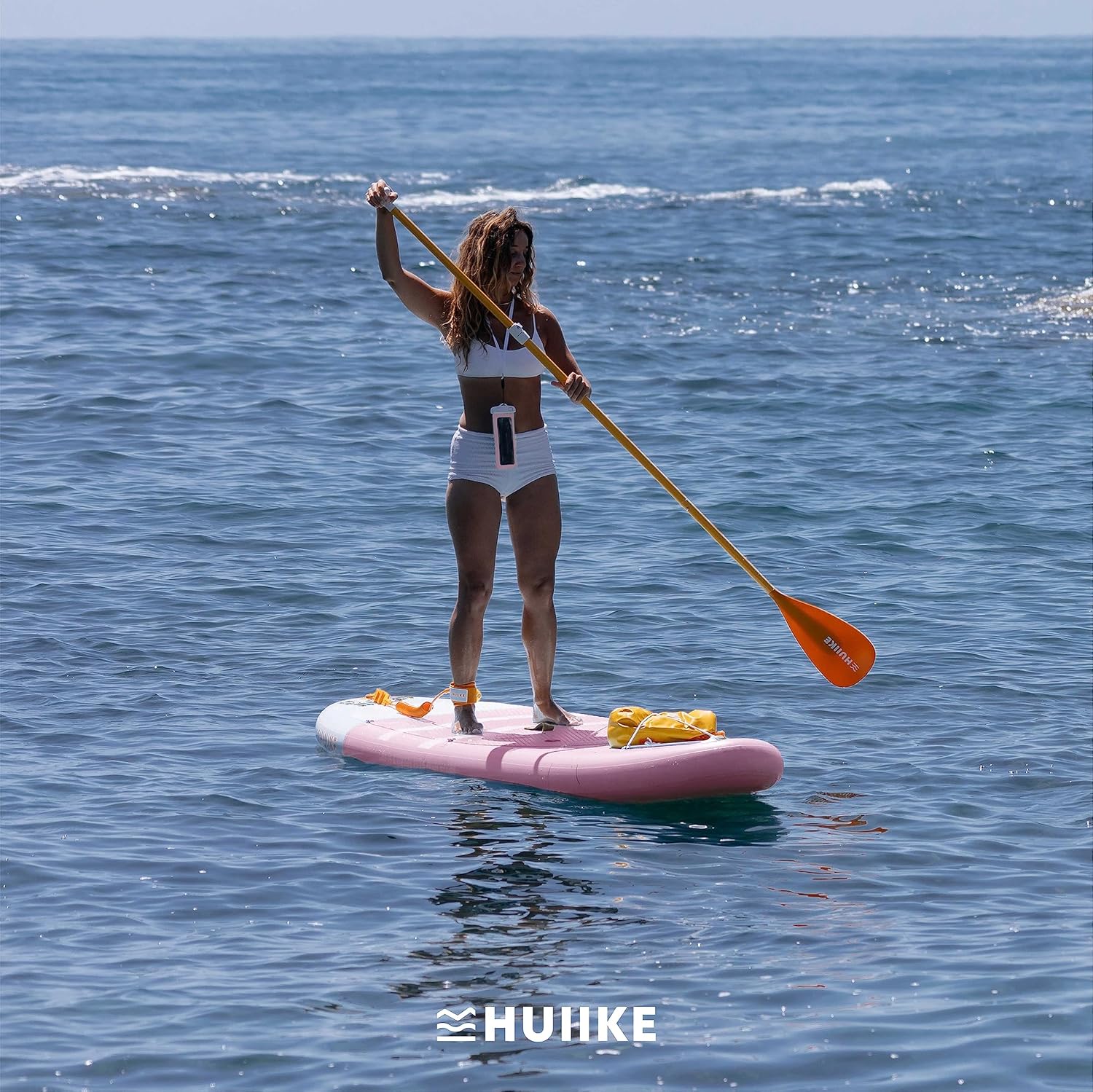 HUIIKE Paddle Gonflable Adulte avec Accessoires Inclus, Pagaie, Ailerons, Pompe. Planche de Stand Up Paddle Grande Stabilité et Résistance. 305 x 84 x 15 cm, Jusqu'à 130 kg