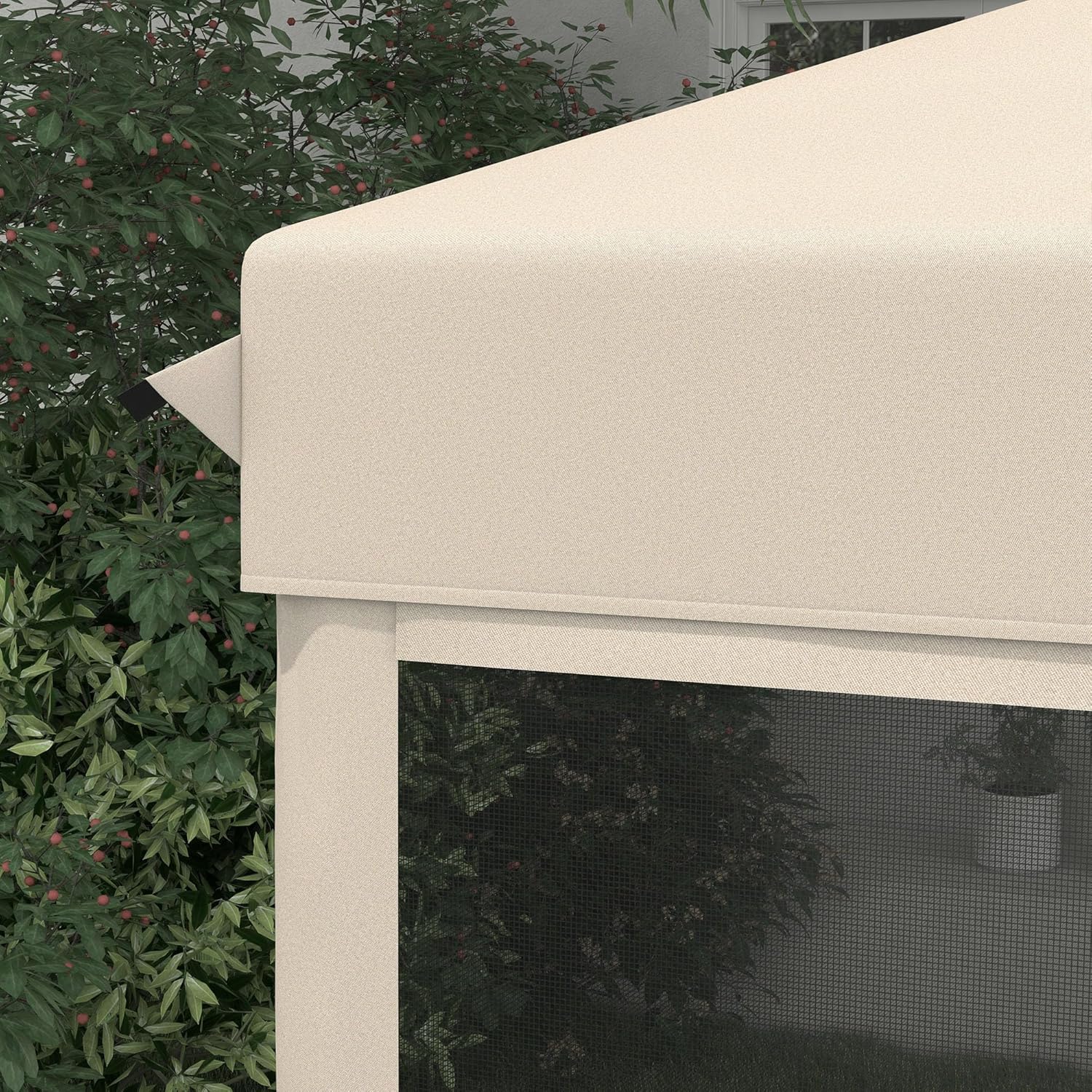 Outsunny - tonnelle pliante Style Colonial 3x3x2,65m, moustiquaires, sac