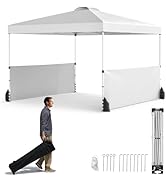 RELAX4LIFE Tonnelle Pliante 3x3 Imperméable avec Demi-Parois, Barnum Pliant 3x3 Facile à Monter, ...