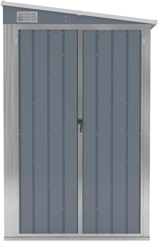 Générique Abri de Jardin Mural Gris 118x382x178 cm Acier galvanisé, Maison & Jardin, Pelouses & Jardins, Vie en extérieur, Structures extérieures, Cabanes & abris de Jardin, Gris, (Poids 47.9KG)