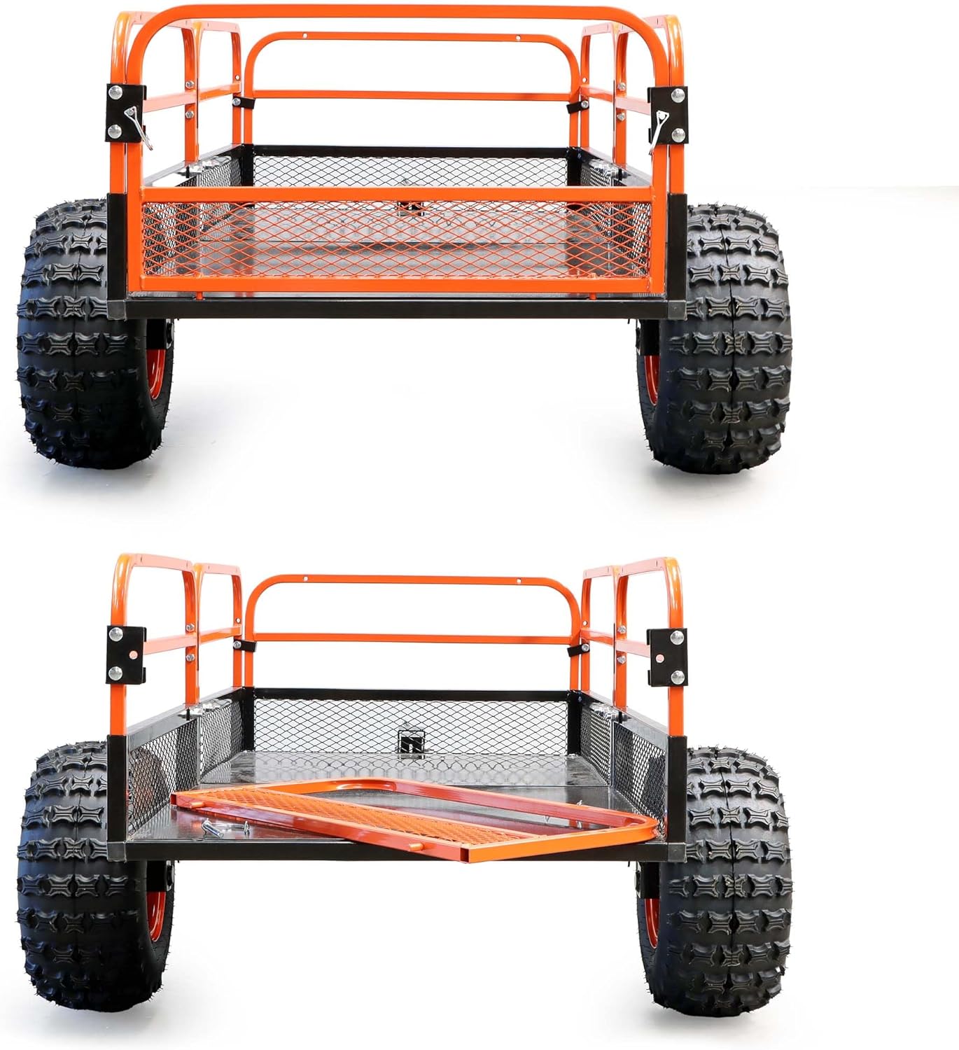 Wiltec – Remorque basculante – 2159x1219x762 mm – capacité 680 kg, grille et parois amovibles