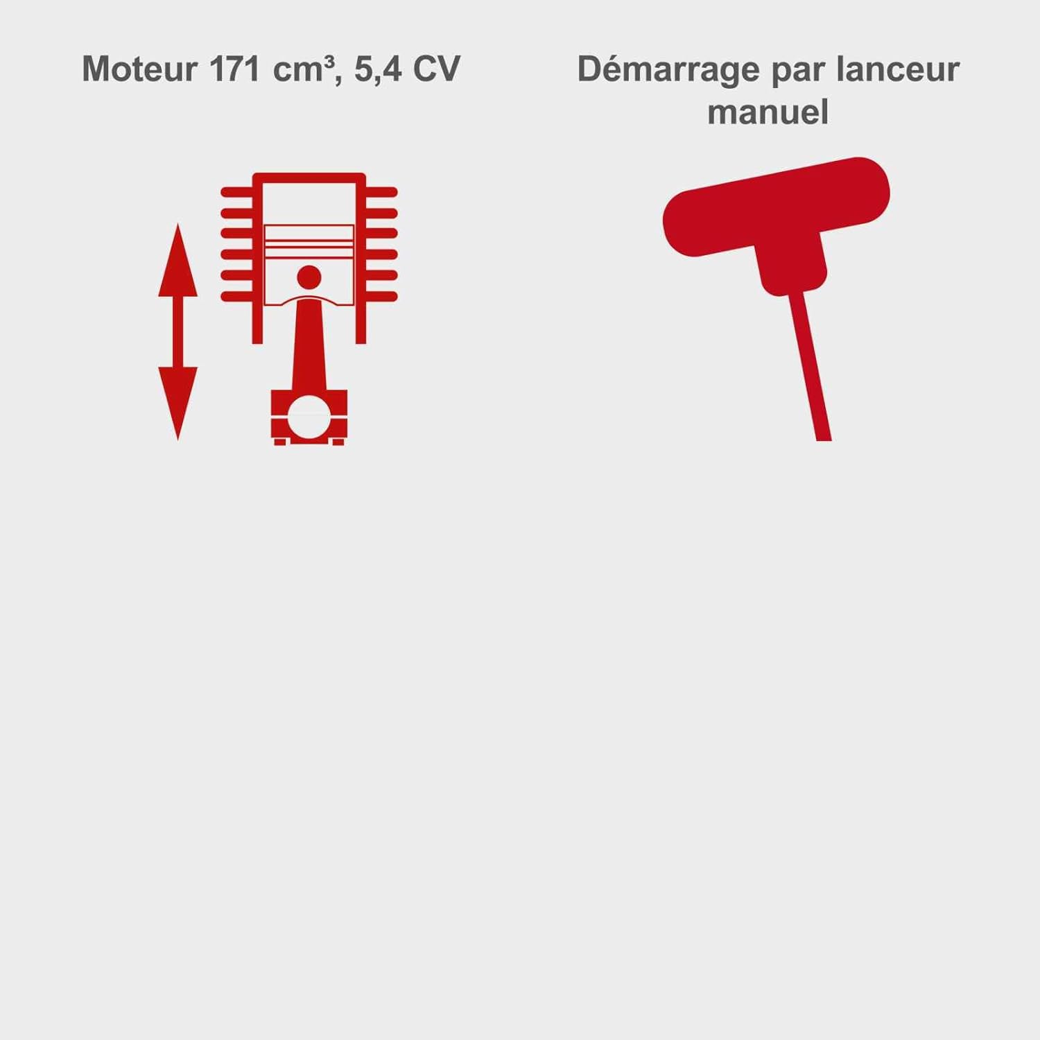 Scheppach - MS180-51 - 51 cm - thermique 4T, 5,4 CV, 8 hauteurs, MS180-51