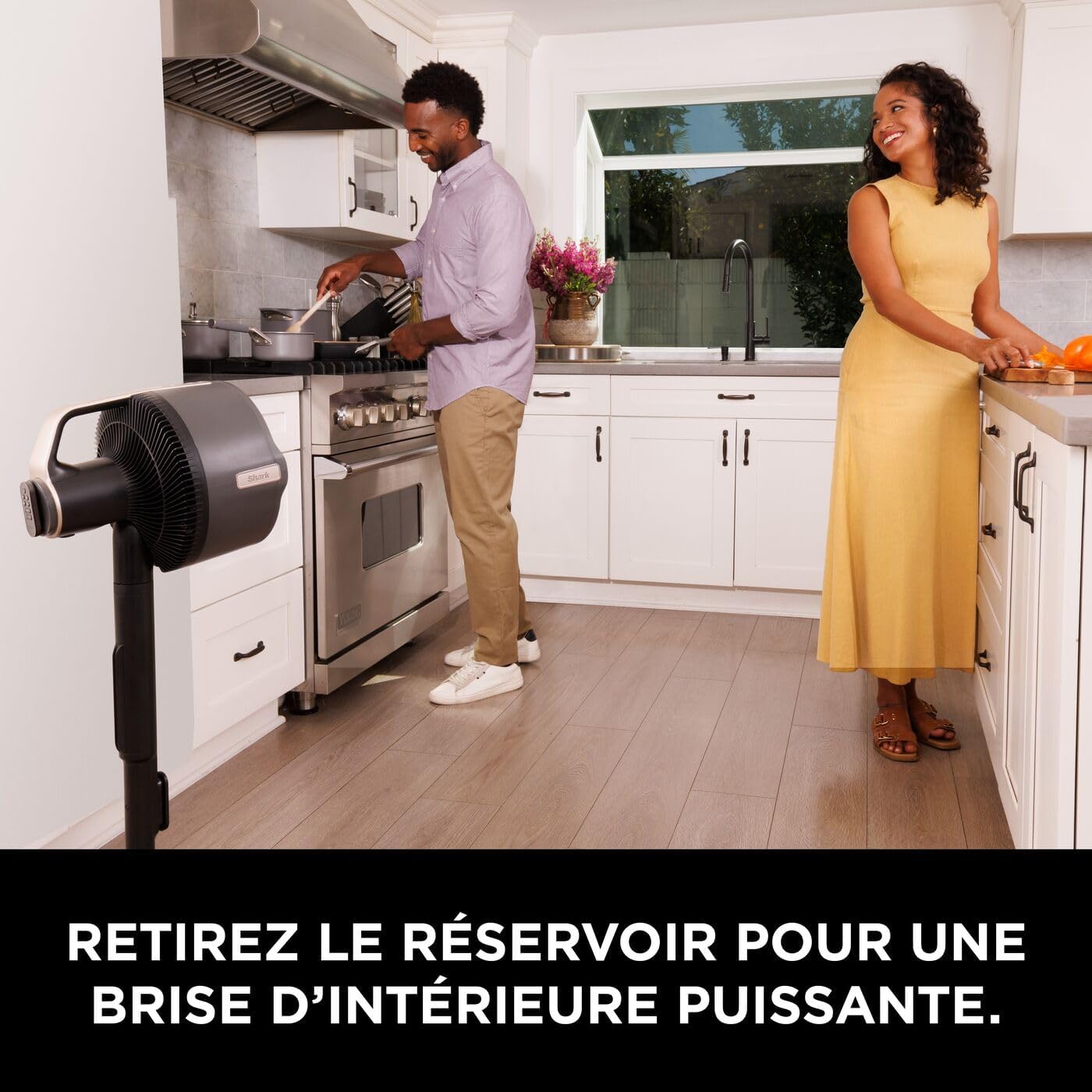 Shark - FlexBreeze Pro - ventilateur intérieur/extérieur - sans fil, brumisateur, 5 vitesses, télécommande, silencieux, 