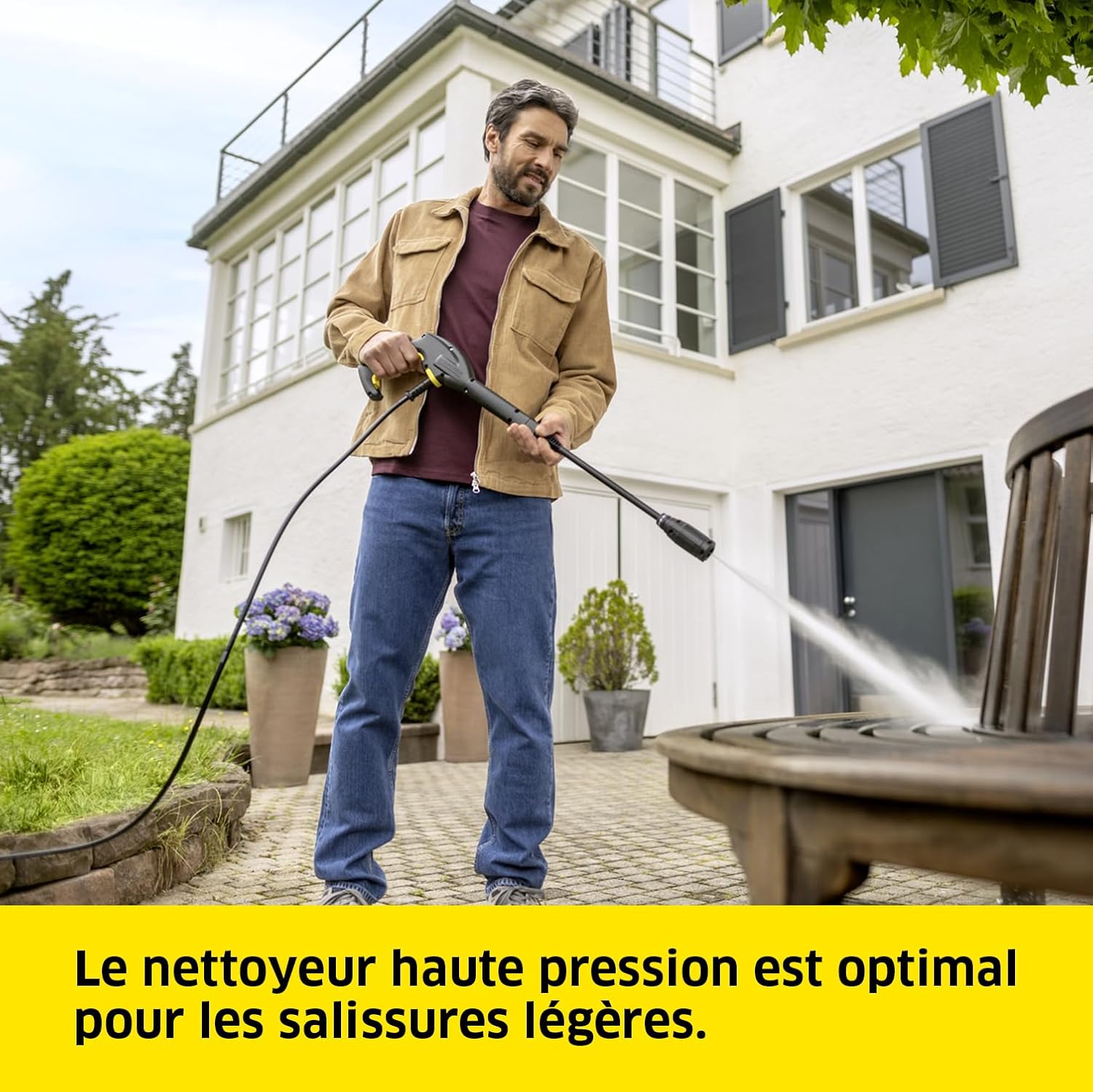 Kärcher Nettoyeur Haute Pression K 3 Horizontal Plus Home, Pression : Max. 120 Bar, Débit : 380 l/h, Surface : 25 m²/h, Filtre à Eau, Poids : 3,6 kg, Flexible et Pistolet, Lance, Rotabuse, Home Kit