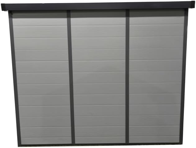 Jôbu – Abri de jardin résine 4,10m² toit plat, double porte, aluminium