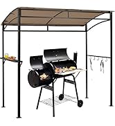 COSTWAY Abri Barbecue Exterieur de 216 cm Cadre en Métal Imperméable, Tonnelle Barbecue Exterieur...