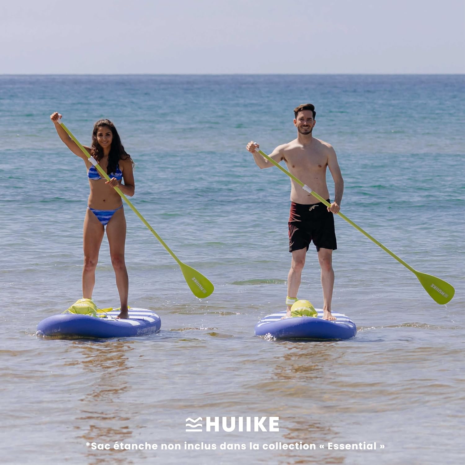 HUIIKE Paddle Gonflable Adulte avec Accessoires Inclus, Pagaie, Ailerons, Pompe. Planche de Stand Up Paddle Grande Stabilité et Résistance. 305 x 84 x 15 cm, Jusqu'à 130 kg