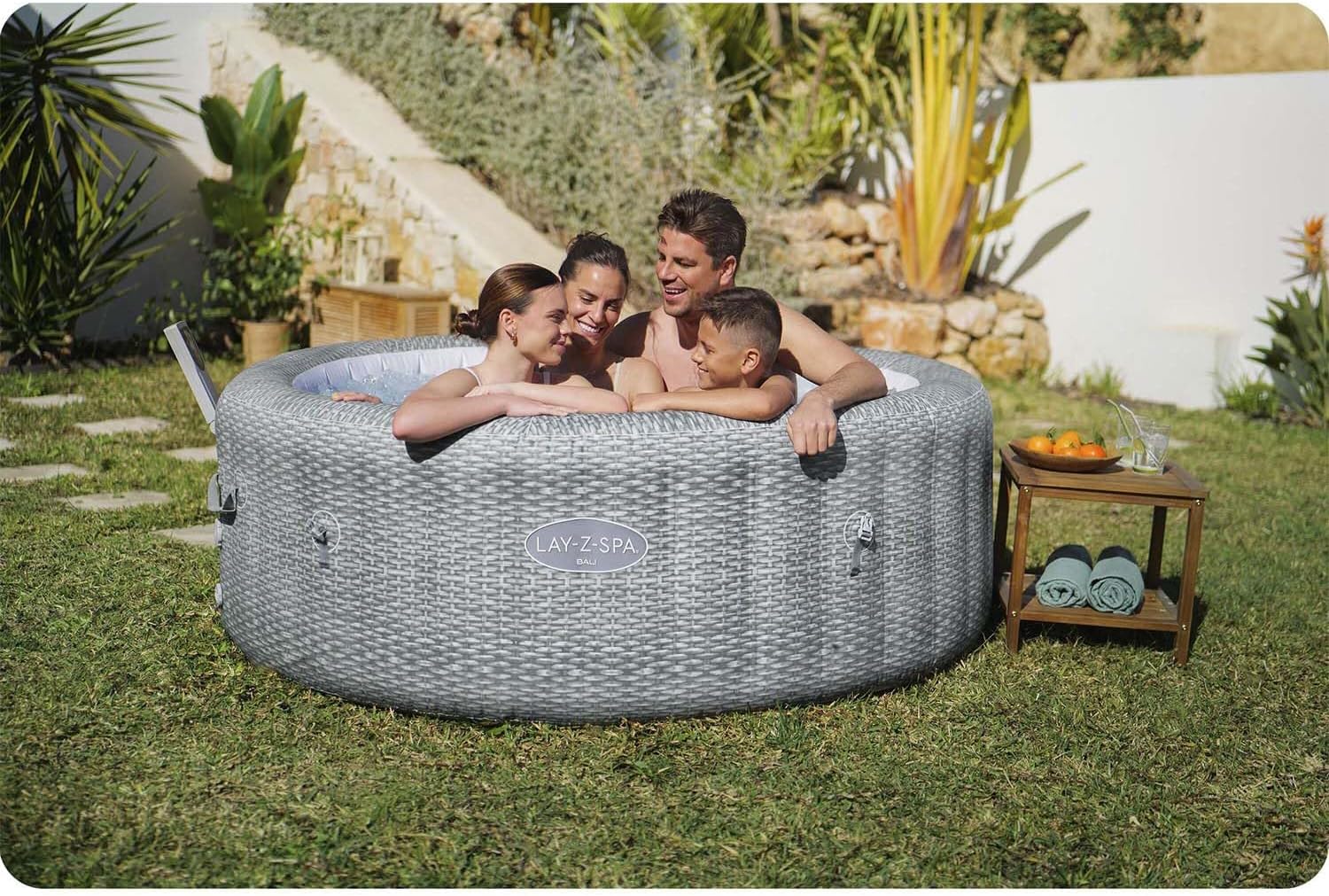 Bestway - Bali MaxHold EnergySense UltraFit 196x71cm gris, AirJet 77