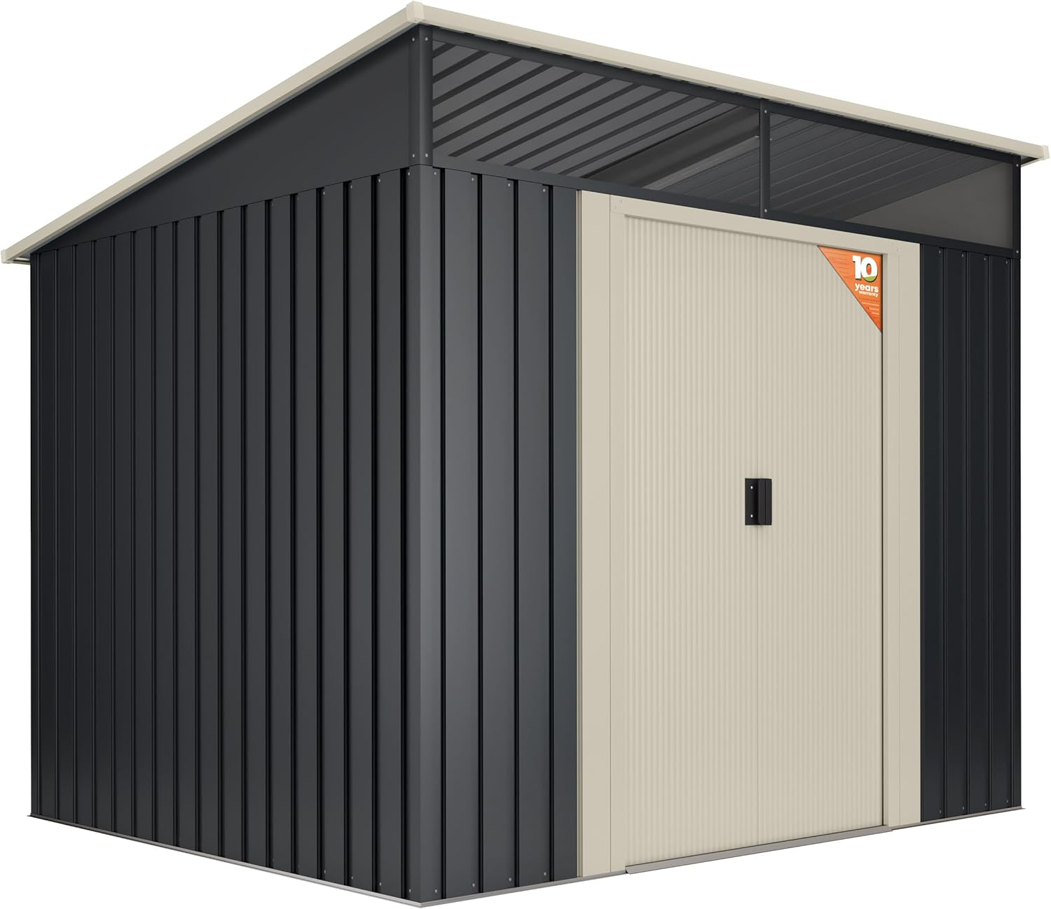 Wasabi - Stark - 194x239x203cm - Abri métal, fenêtre, porte double, toit plat