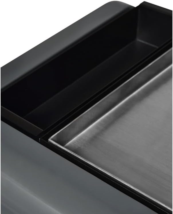 Brasero - Plancha Lola sur chariot - 68,5x35,5 cm - 3 feux gaz, récupérateur graisse, 12 convives, 7,2 kW