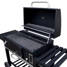 Barbecue fumoir à charbon de bois de la marque taino Hero XXL - Grande surface de cuisson - Fumage - Grille de maintien au chaud