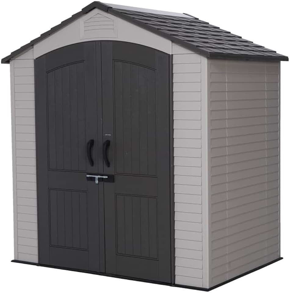 Lifetime - Abri de jardin série Tan - 132,7x204,4x227,9 cm - robuste, spacieux