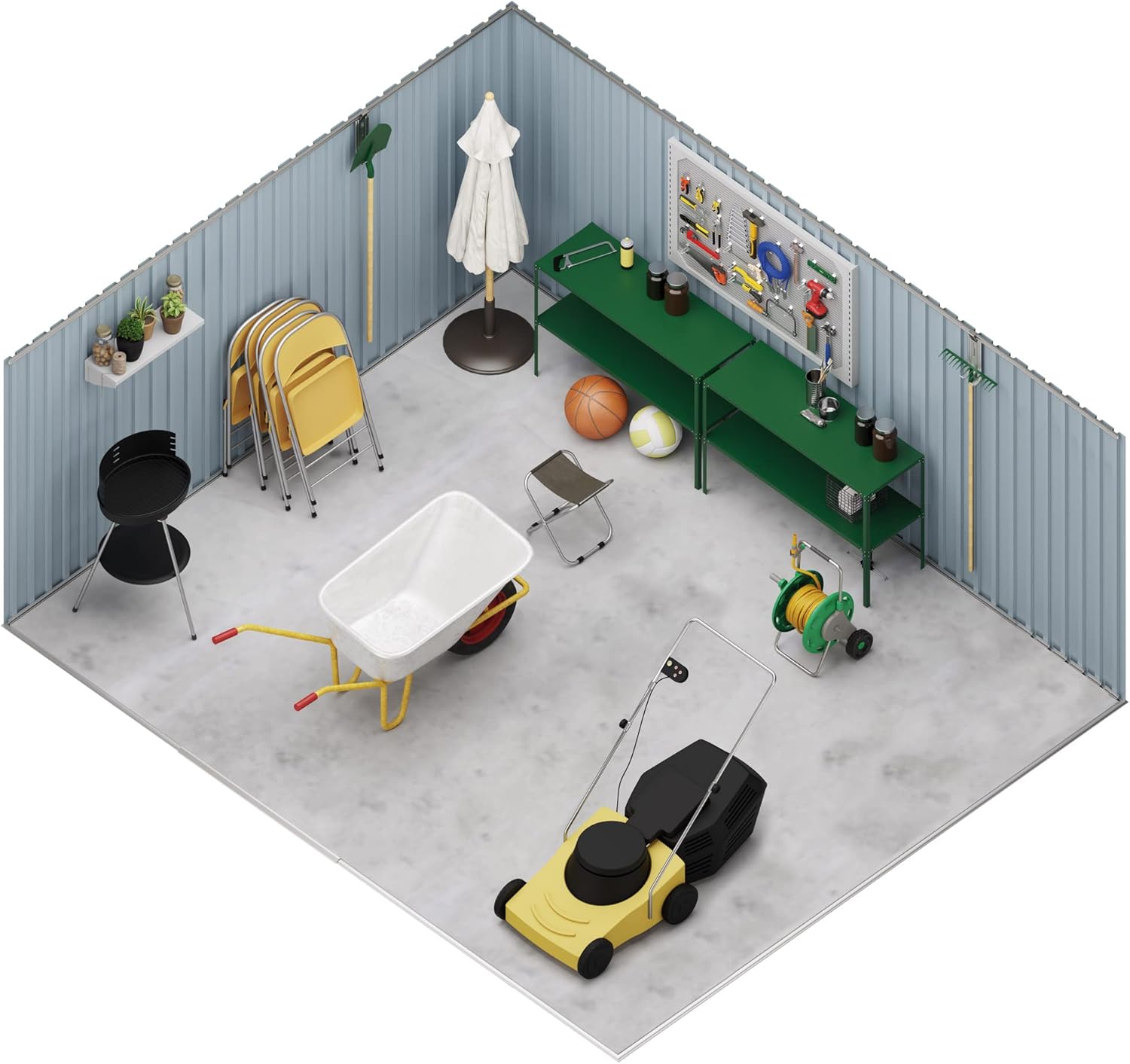 Hoggar - Uppsala Premium - 13.22 m² - abri jardin bois 10 ans 333x397x191cm