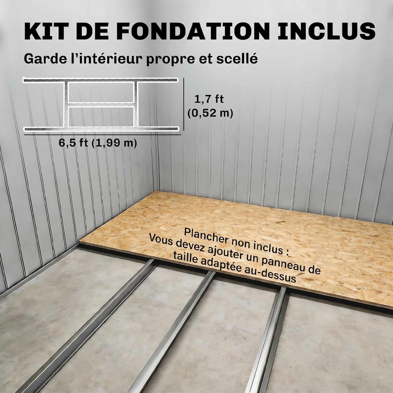 Outsunny - abri de jardin acier 2,77 m², 213x130x172 cm, portes verrouillables, fondation