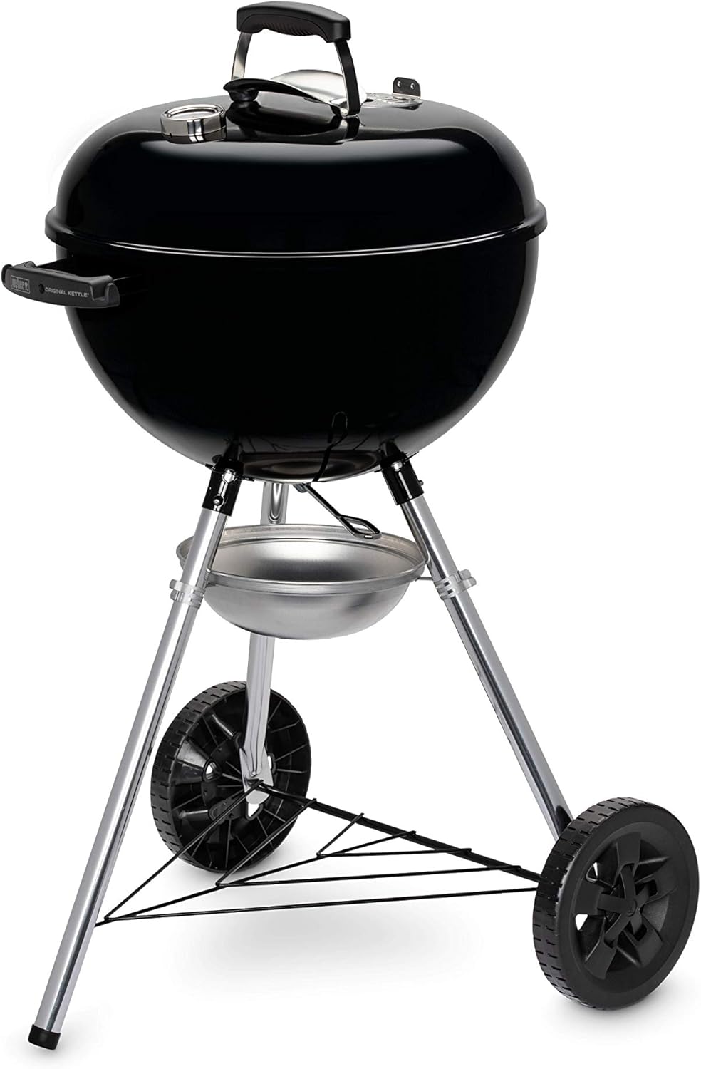 Weber - Original Kettle série - 47 cm - acier émaillé, nettoyage One-Touch, thermomètre, trépied, noir E-4710