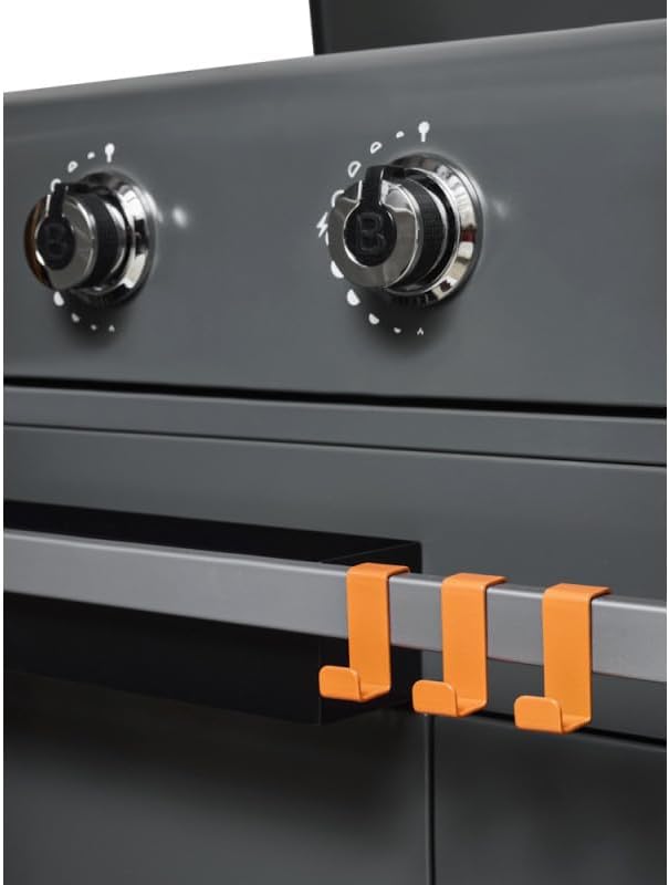 Brasero - Plancha Lola sur chariot - 68,5x35,5 cm - 3 feux gaz, récupérateur graisse, 12 convives, 7,2 kW