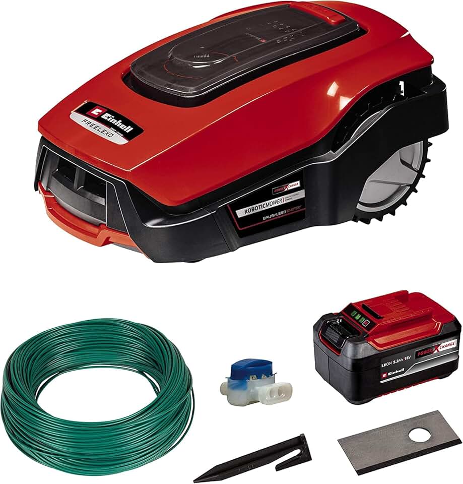 Einhell - robot tondeuse FREELEXO 1200 - 1200m² - LCD, Bluetooth, 18V, batterie 5,2Ah
