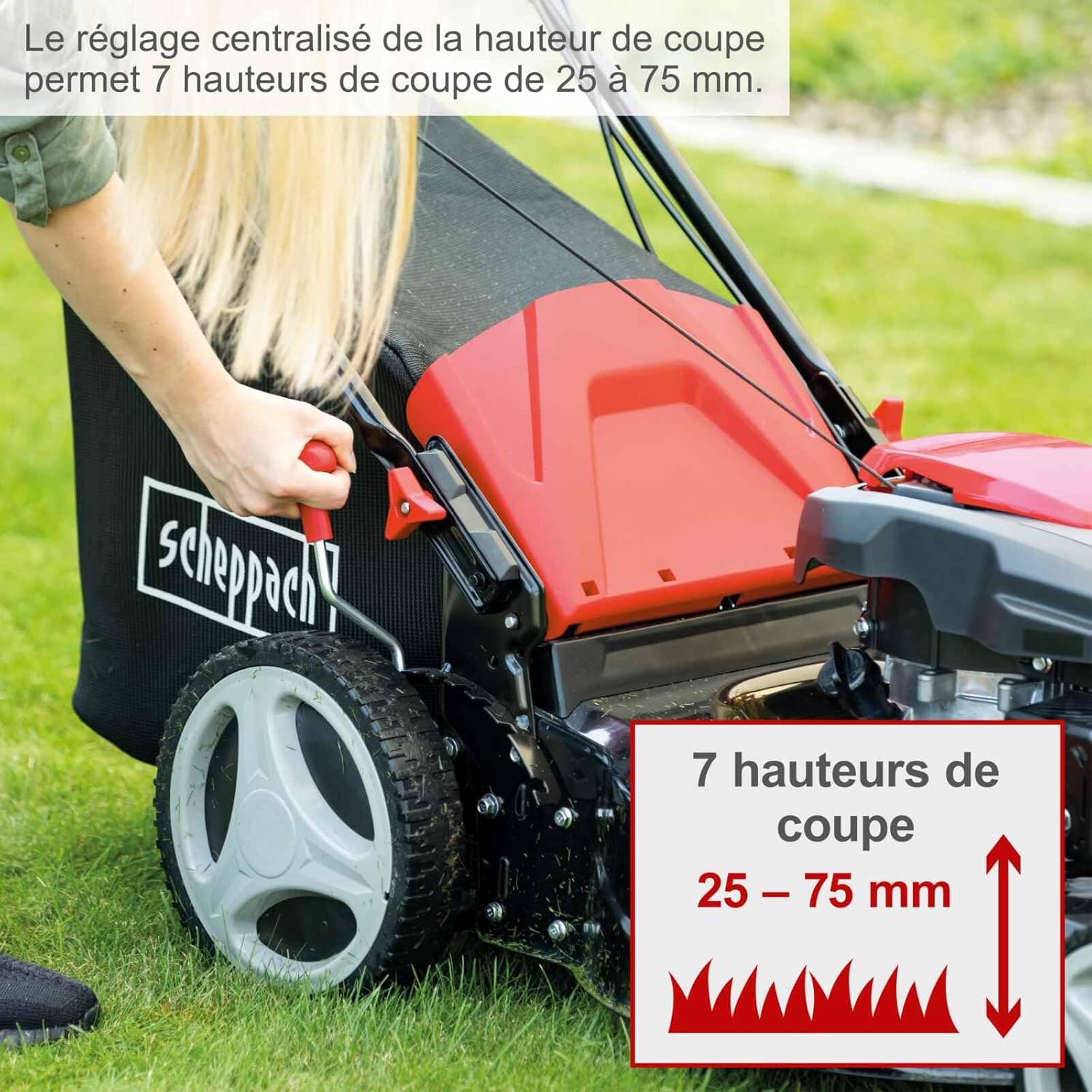 Scheppach - Tondeuse autotractée 51 cm 65L 4T mulching MS173-51
