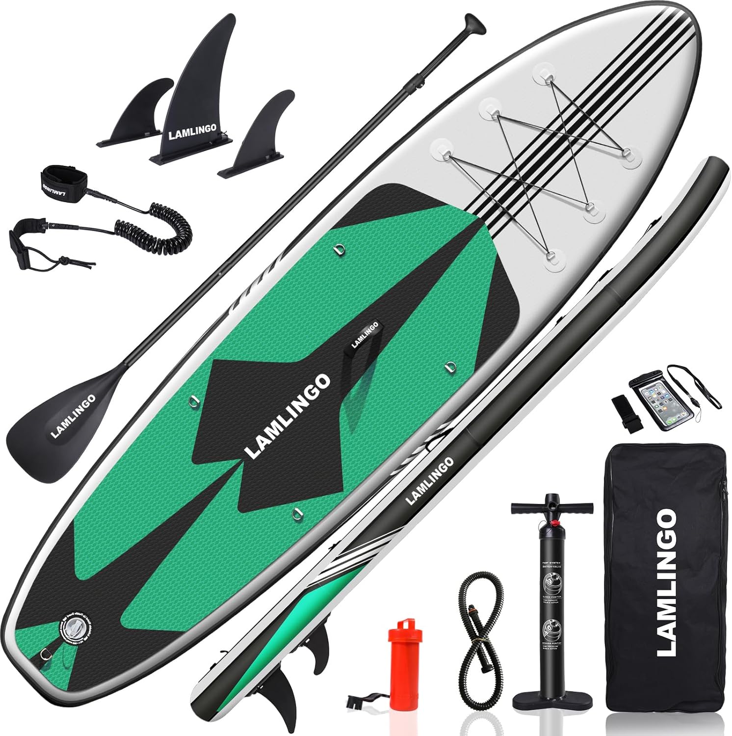 Rolimate - SUP gonflable adulte - 320x84x15cm - 200kg, PVC robuste, kit complet
