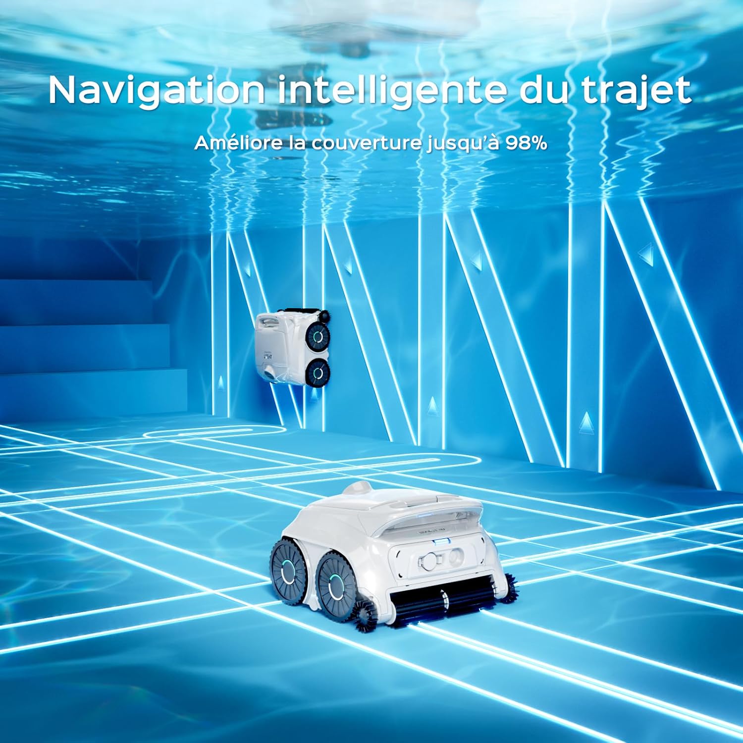 WYBOT - B1 Series - léger, sans fil, contrôle app, 100min autonomie, B1