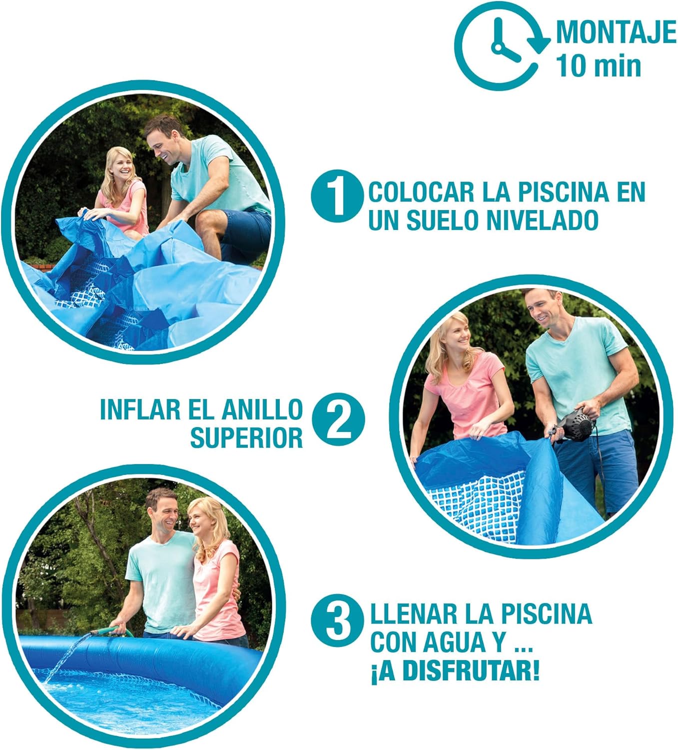 Intex - Easy Set 28122NP - Piscine autoportée 3,05x0,76m, épurateur 1m3/h