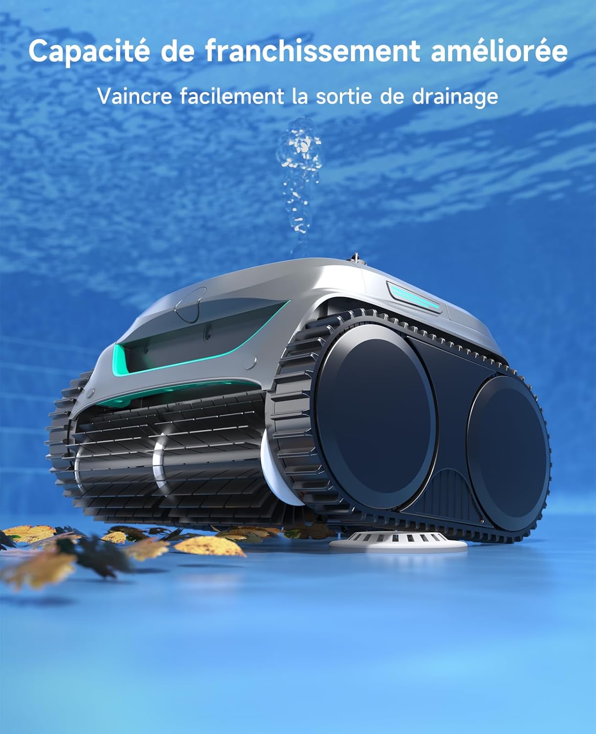 WYBOT - C2 - pour piscines 150㎡ - double filtration, 3 moteurs, 180min, fond & parois