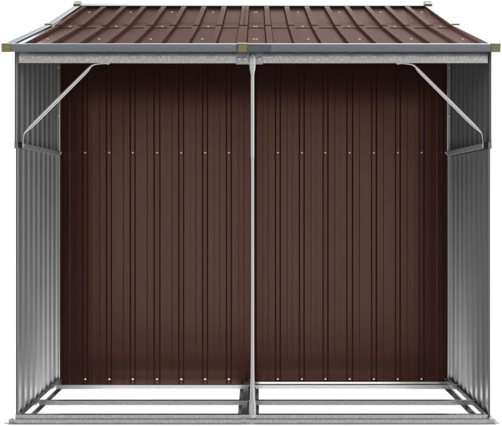 LAPOOH - abri de jardin acier galvanisé marron 277x192,5x179 cm