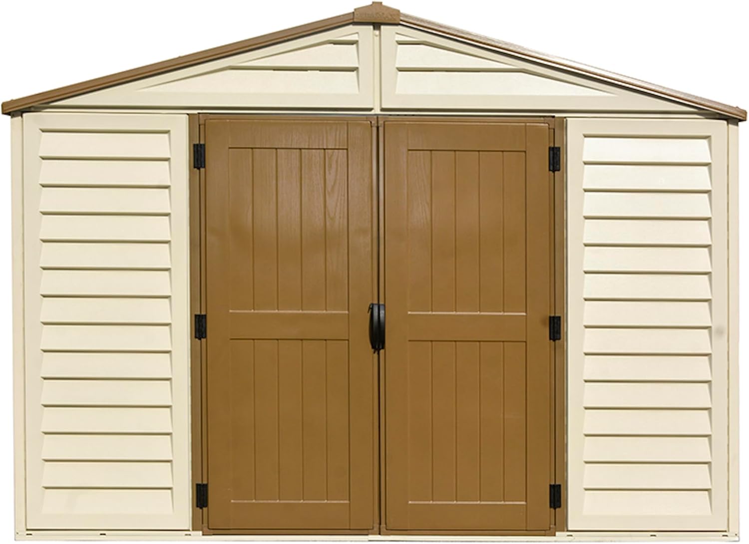 Duramax - Woodbridge Plus - 10,5'x13' - abri jardin résine, beige/brun, 399,8x318,7x222 cm
