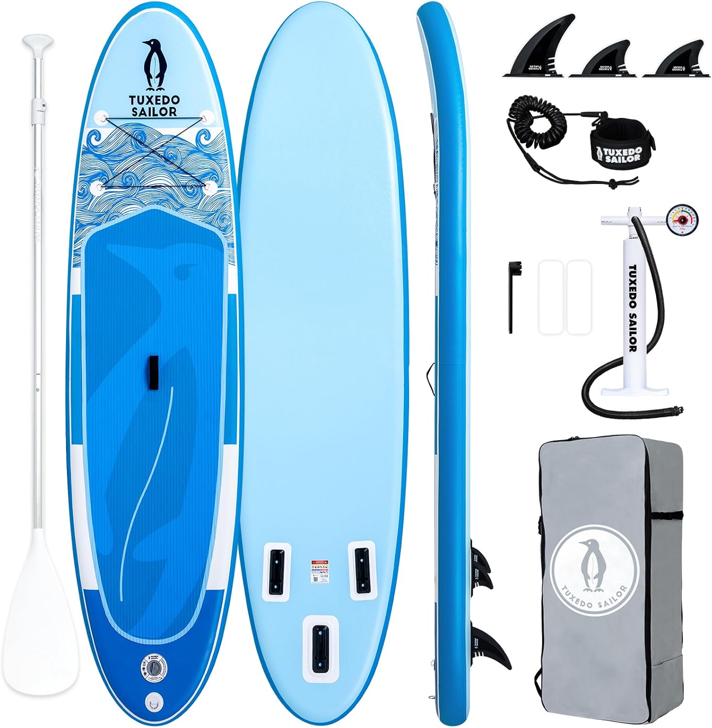Tuxedo Sailor - Paddle Gonflable Adulte - 320cm - SUP avec accessoires complets