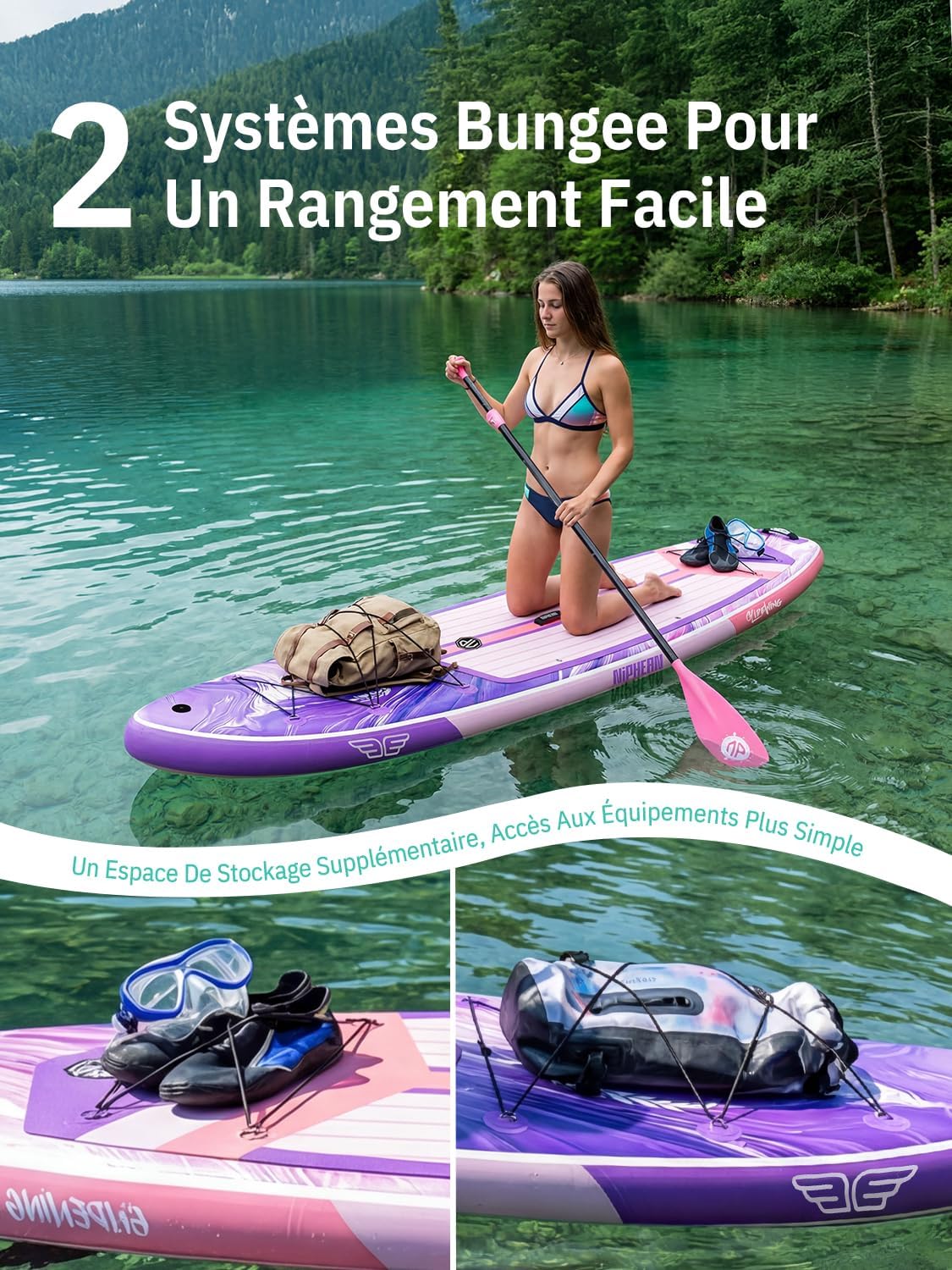 Niphean - Extra Large Paddle - 2+1 personnes - gonflable, housse étanche