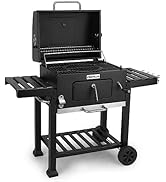 Amig - Fireplus Barbecue au Charbon de Bois ou au Bois | Barbecue avec Roues et Plateaux Latéraux...