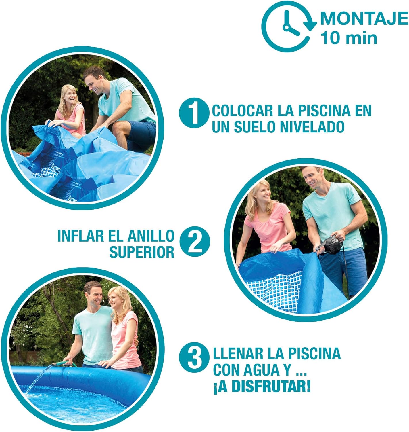 Intex - Easy Set autoportante - Ø3,05 x H0,61m - installation facile