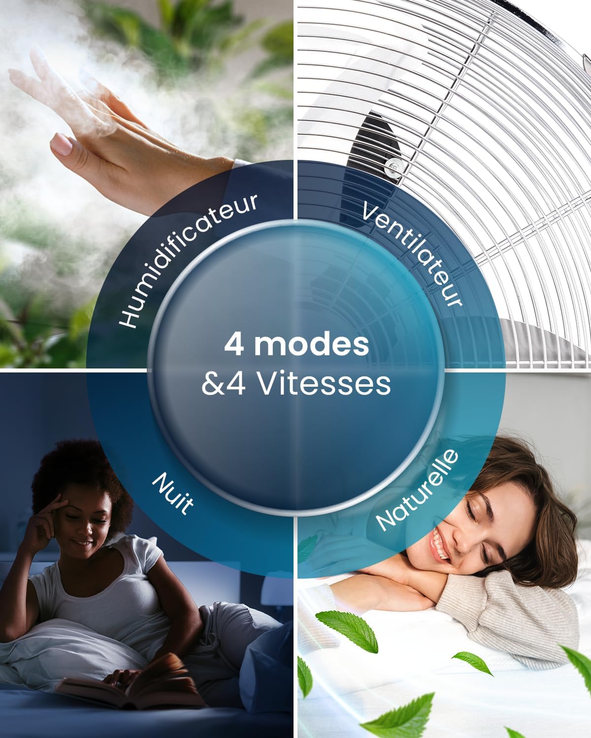 Pro Breeze OmniAir Rafraichisseur d’Air 7L 3en1, 7 Vitesses, 3 Modes, Oscillant, Minuterie 10h, Climatiseur Mobile Sans Évacuation, Silencieux, Sans Conduit, Ventilateur Refroidisseur d'Air