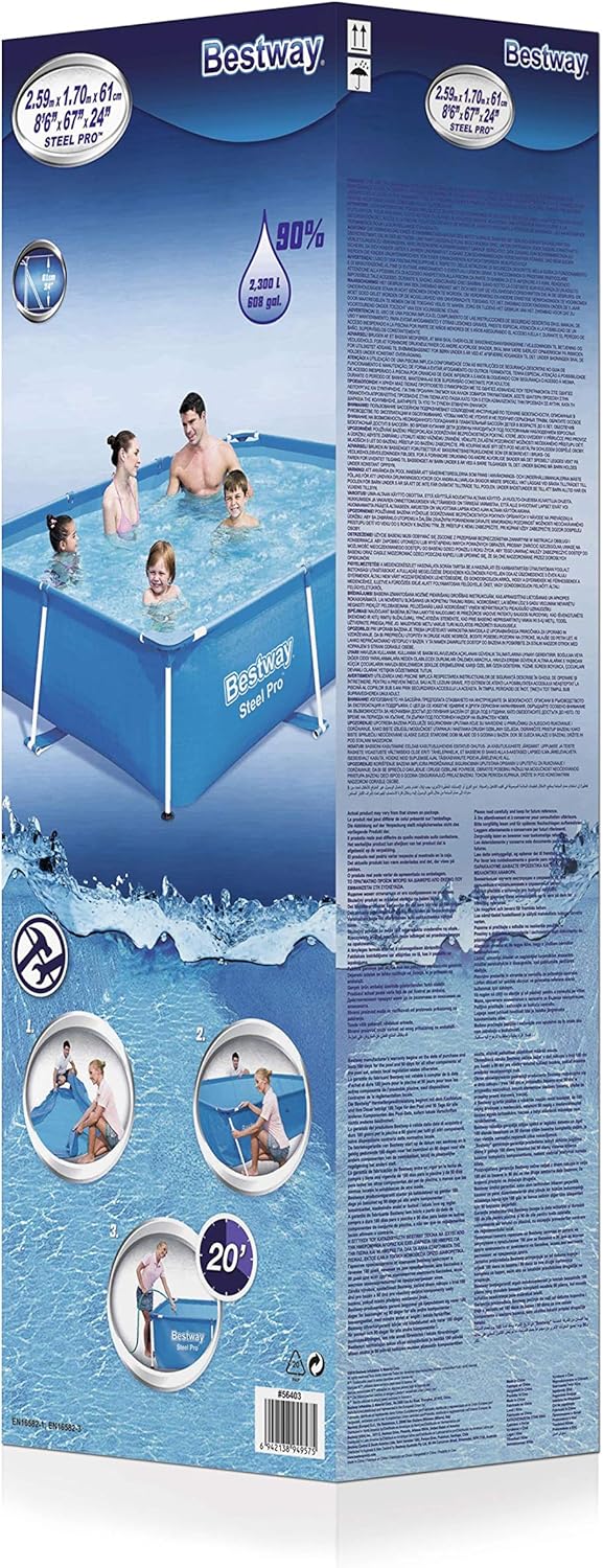 Bestway 56403 Piscine Hors Sol Steel Pro 259 X 170 X 61 cm