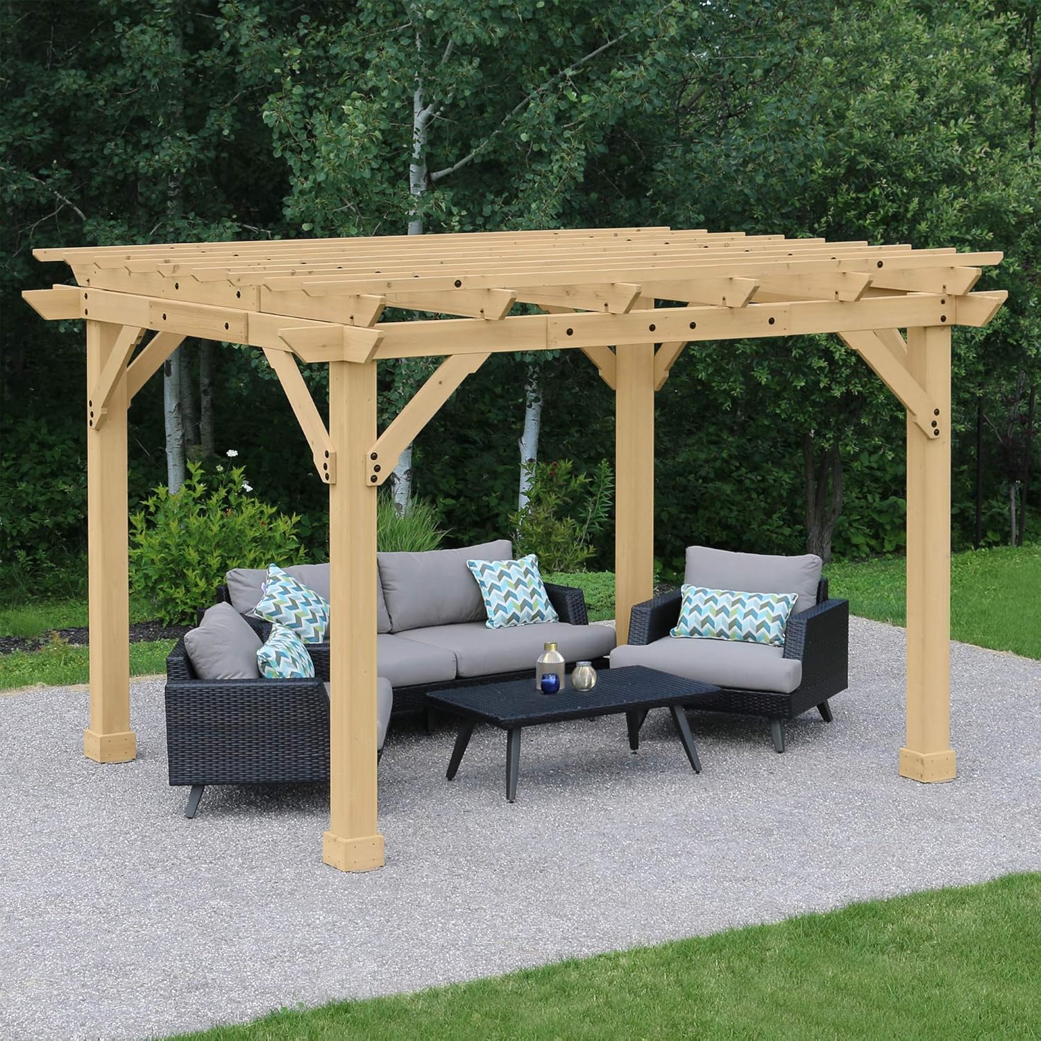 Yardistry - Pergola série classique - 10x12 ft - structure en bois premium