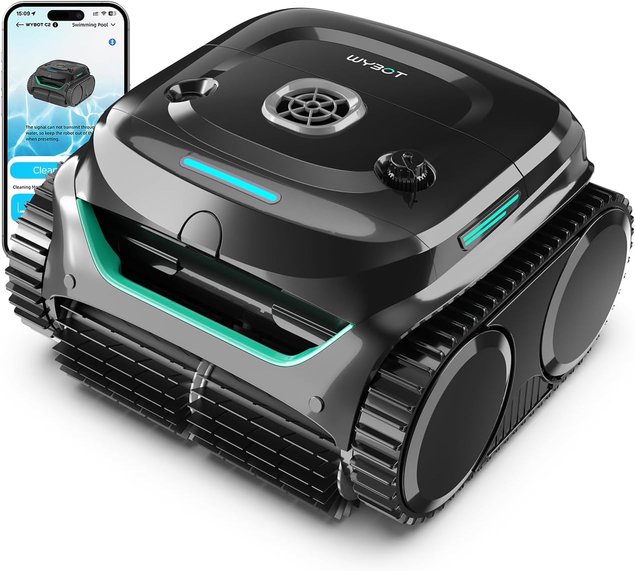 WYBOT - C2 série - 150㎡ - robot piscine sans fil aspiration forte C2
