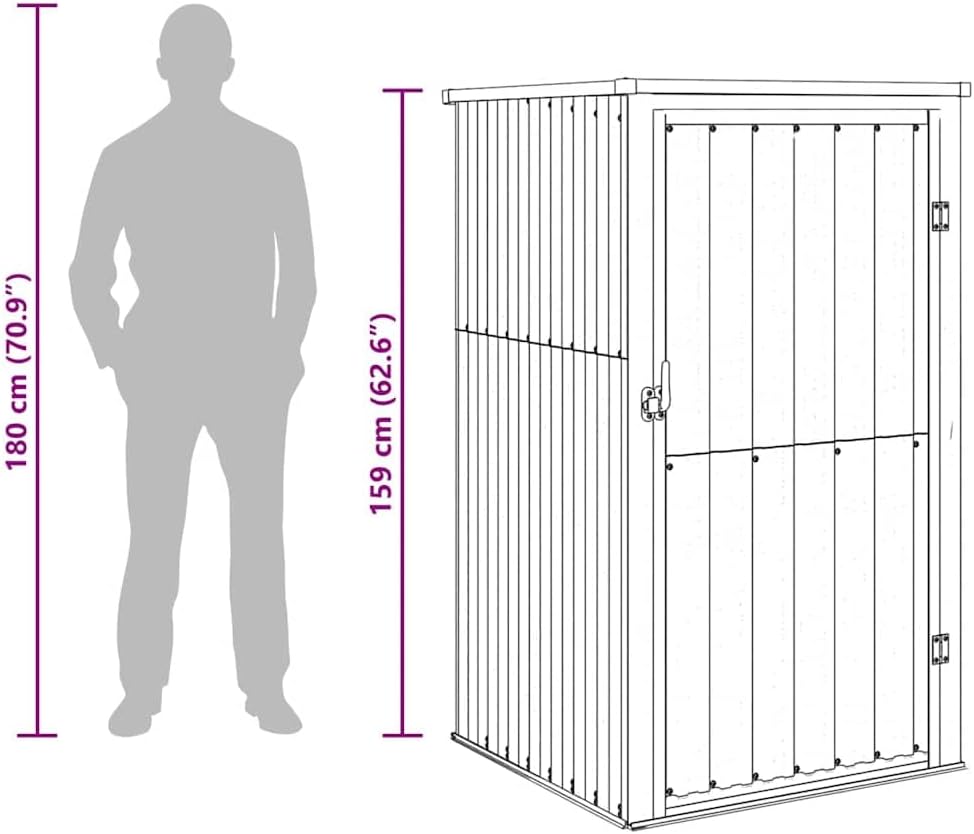 vidaXL Abri de jardin - Abri de jardin Vert - 88 x 89 x 161 cm - En acier galvanisé
