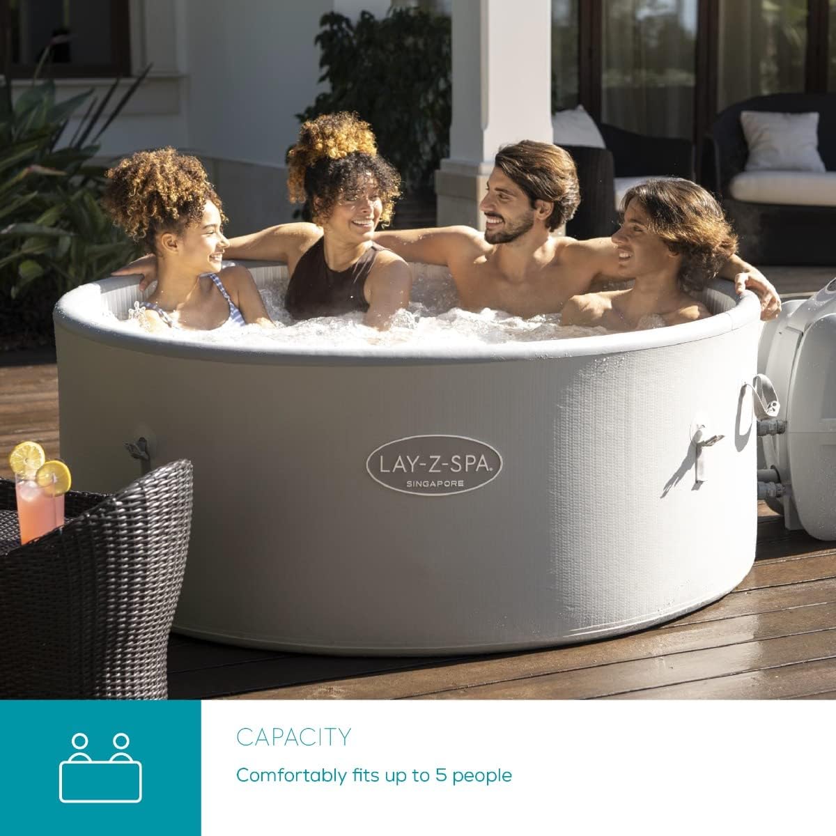 Bestway - LAY-Z-SPA Vancouver - 155x60 cm - 3-5 pers., Airjet Plus