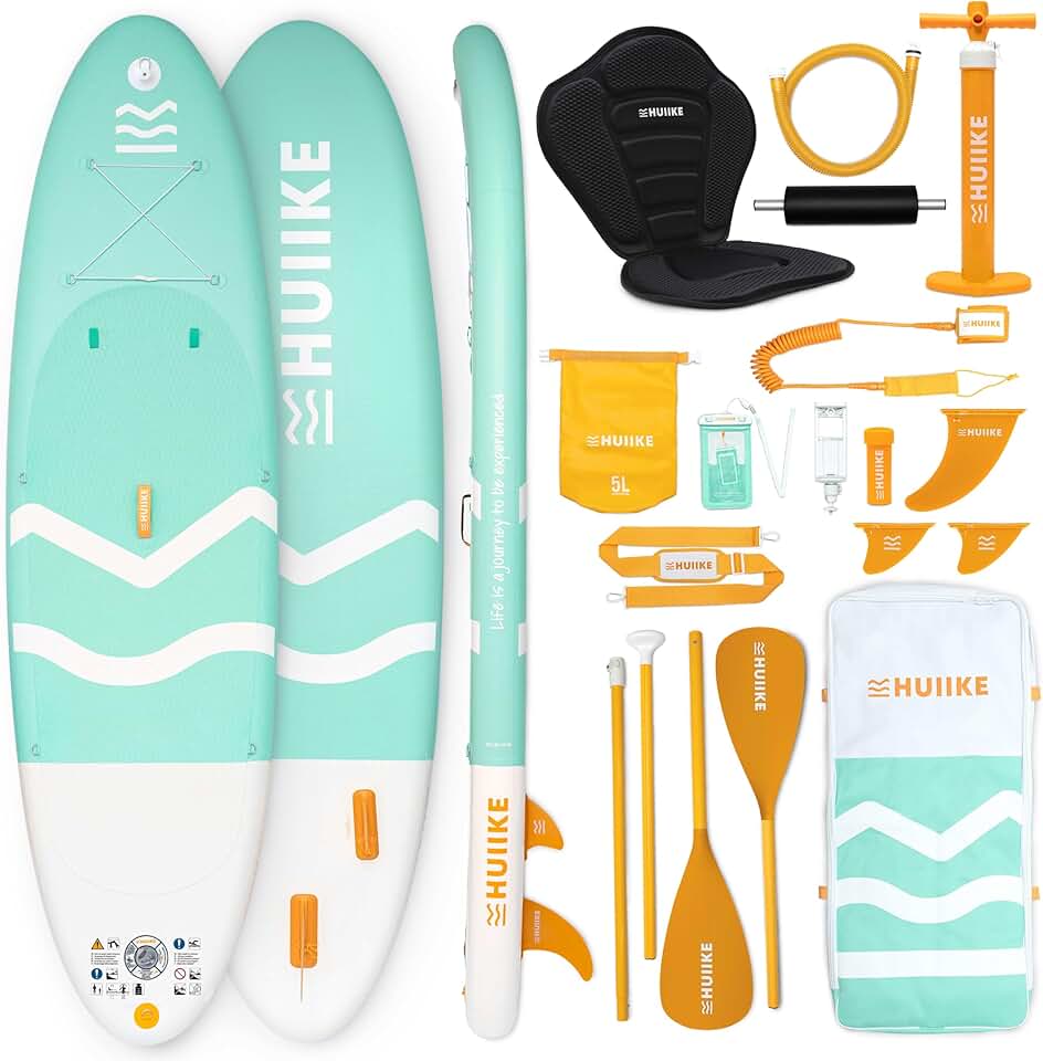 HUIIKE - Paddle gonflable adulte - 305x84x15 cm - grande stabilité, 130 kg