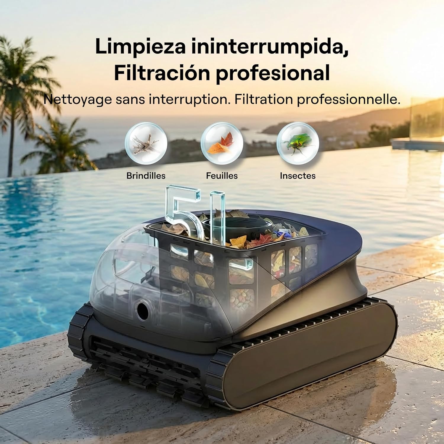 Beatbot - Sora 10 - robot piscine - 25700 LPH, filtre 5L, 300min, SORA10
